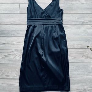 London Times Black Satin Dresses Sz 6